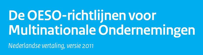 OESO-Richtlijnen, Nederlandse vertaling, versie 2011